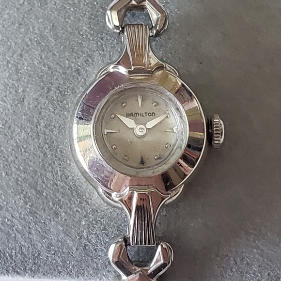 Vintage Lady Hamilton 14K Biggs White Gold Watch - Picture 8 of 16